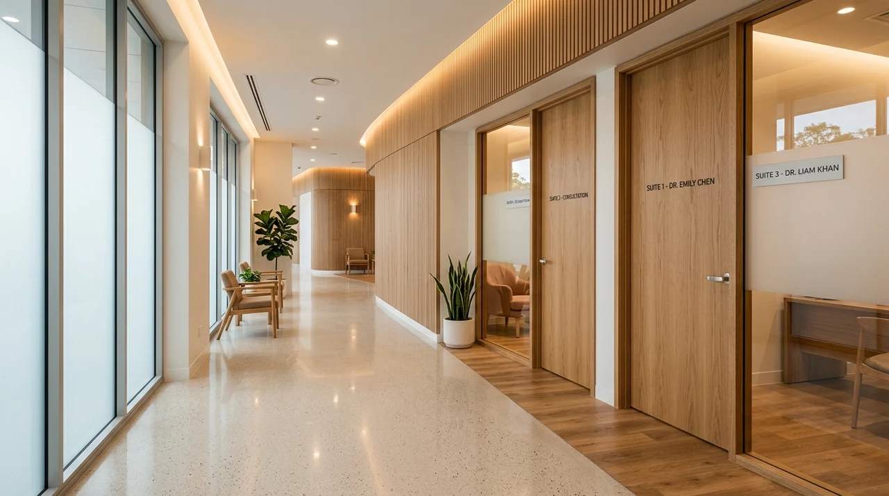 Clinic reception interior